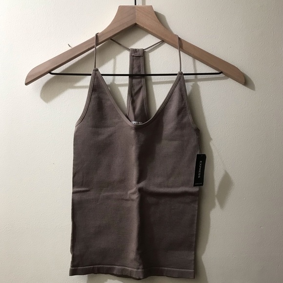NWT Express Seamless Racerback Cami, Ribbed Bodycon, Elevated Basic Summer XS - Picture 9 of 10